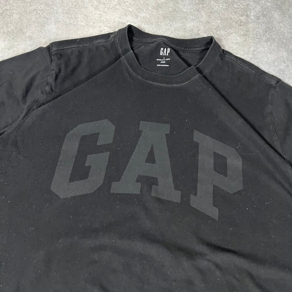 Everyday Soft Men's Black Gap Logo T-Shirt Size L - Picture 2 of 8